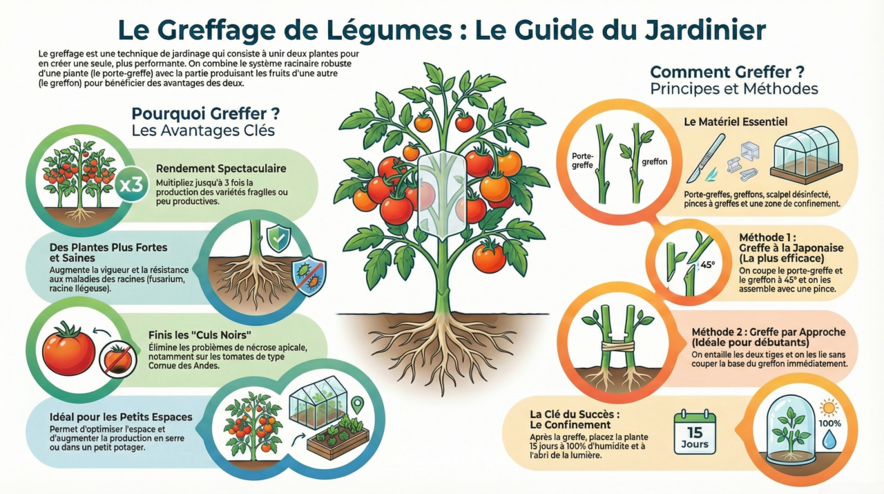 pince pour greffer les tomates